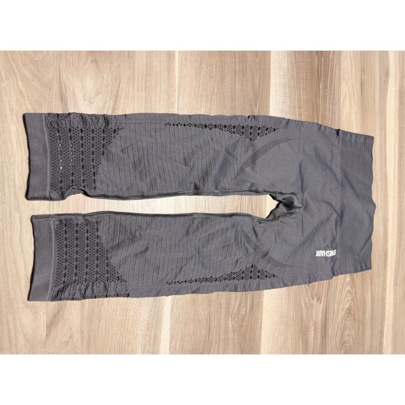 Gymshark Energy+ Seamless Leggings Womens S Grey Cropped High Waist Yoga Gym - Picture 2 of 8